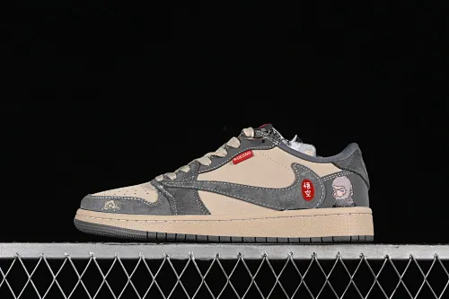 All categories Air Jordan Jordan series basketball shoes Air Jordan 1 Low high-end custom low-top sneakers Travis Scott x Fragment Design x Air Jordan 1 Low OG SP AJ1 Joe 1 Black Wukong joint-fighting Wukong low-top cultural casual sneakers CH6336-013